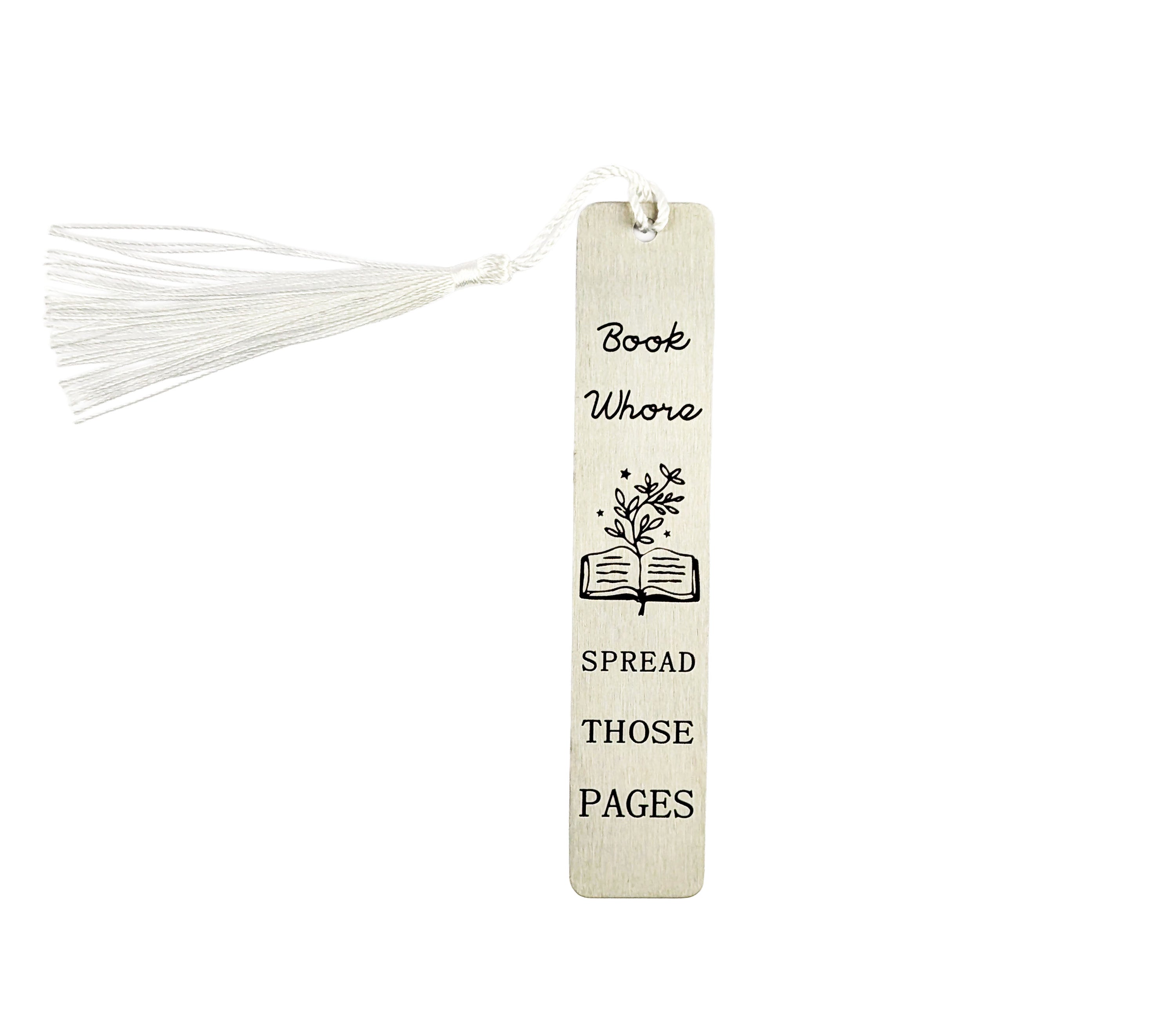 "Book Whore" Bookmark – Spread Those Pages (White)