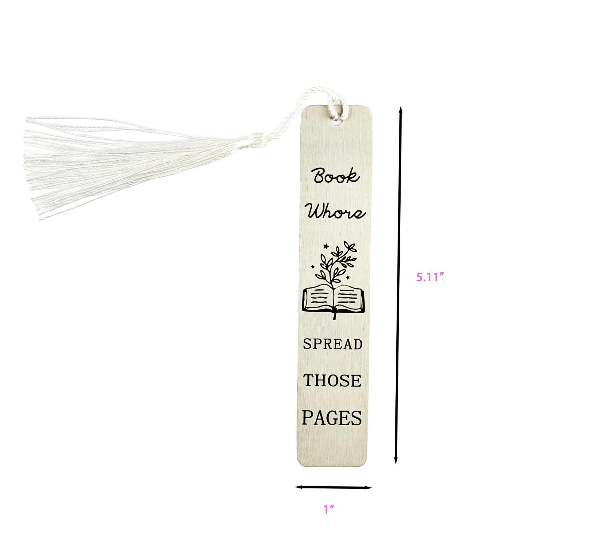 "Book Whore" Bookmark – Spread Those Pages (White)