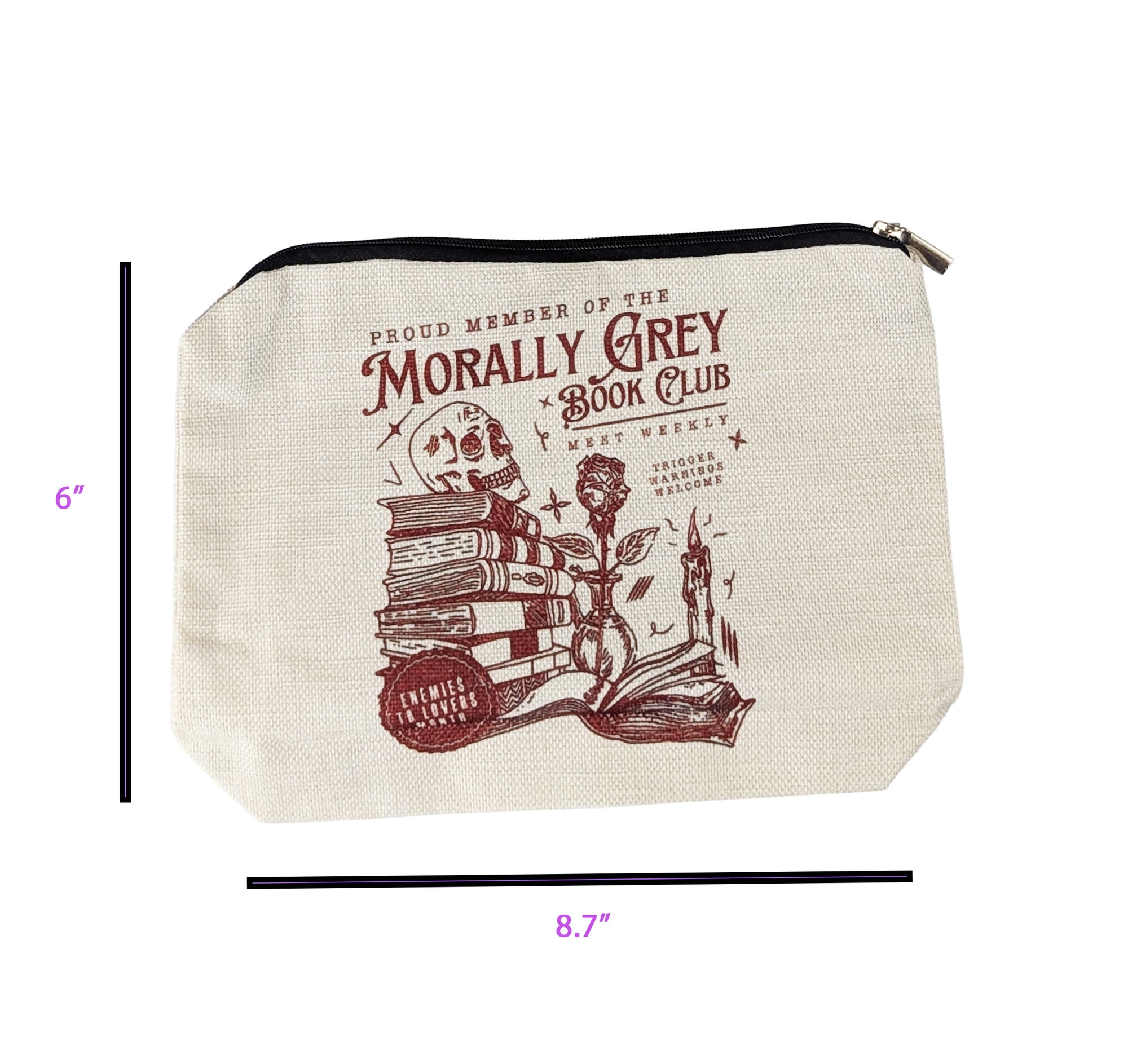 Morally Gray Book Club makup bag