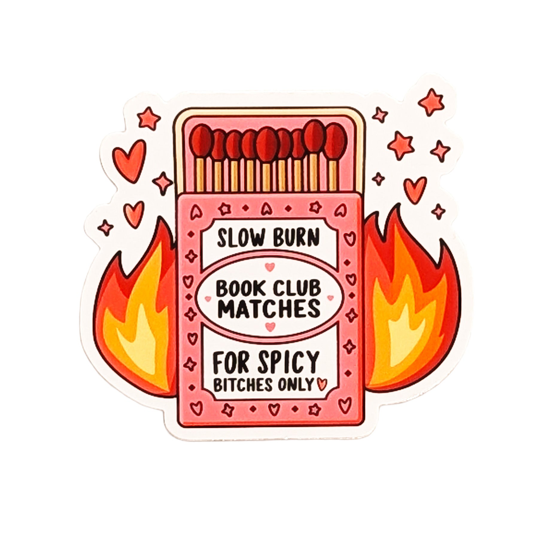 🔥 Slow Burn Book Club Matches Sticker
