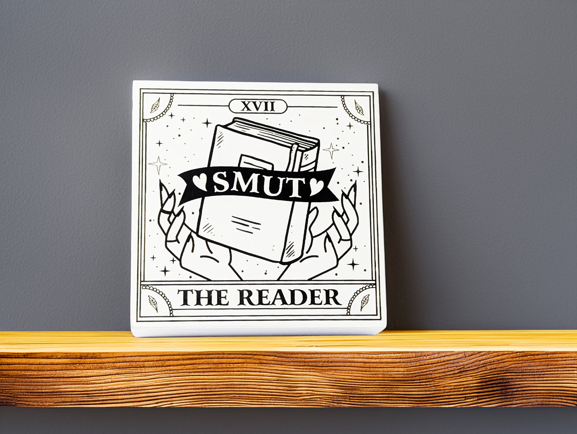 Smut The Reader Wooden Plaque